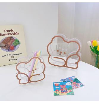 Großhandel B2B dekorative Acryl Stifthalter Organisator brauner Bär design